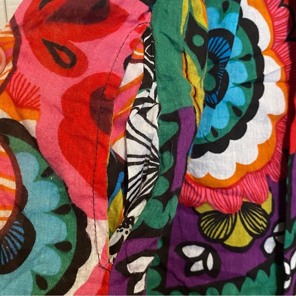 DESIGUAL Summer Cotton Strapless Convertable Cotton Floral Mini Dress. Size 12. - Picture 13 of 16